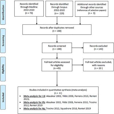 Risk Assessment of Cadmium, Lead, and Mercury on Human Health in Relation to the Consumption of Farmed Sea Bass in Italy: A Meta-Analytical Approach